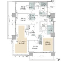 リーフィアタワー海老名クロノスコート 間取り P-120A type