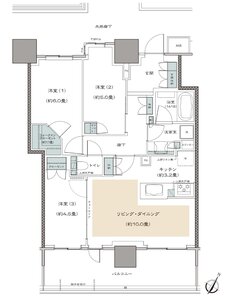 リーフィアタワー海老名クロノスコート 間取り 65A type