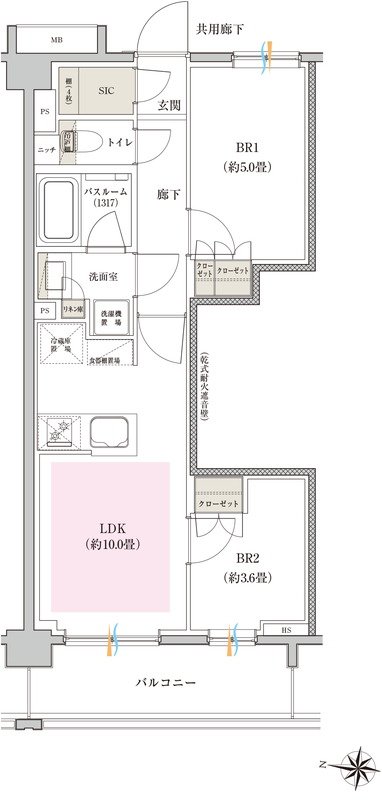 イノバスすみだ八広 間取り Daタイプ