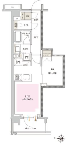 イノバスすみだ八広 間取り Cbタイプ