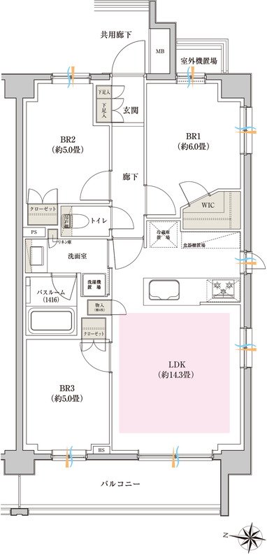 イノバスすみだ八広 間取り A2タイプ