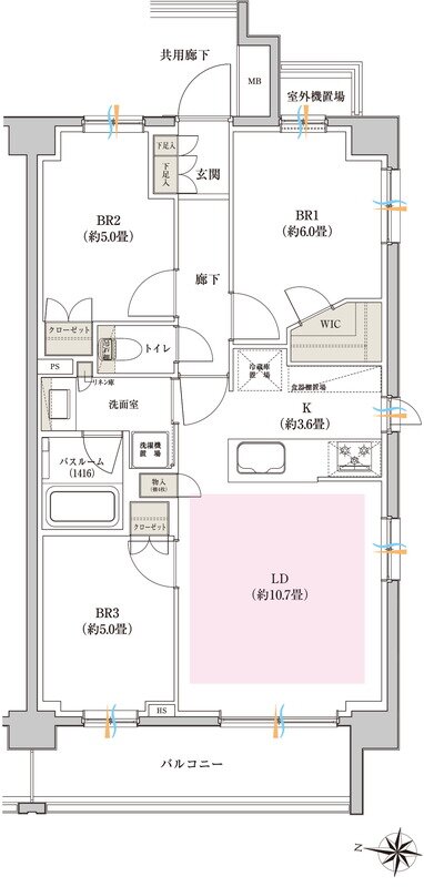 イノバスすみだ八広 間取り A2タイプ