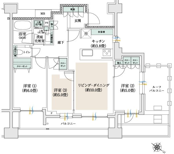 プラウド三鷹 間取り Or type