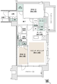 プラウド三鷹 間取り J type