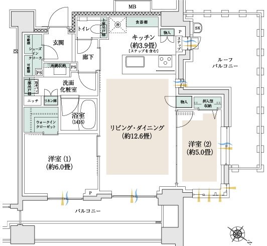プラウド三鷹 間取り Mr type