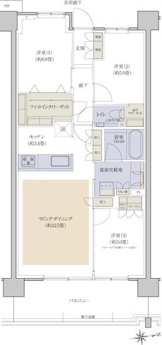 プラウドシティ国立 間取り E-02 type