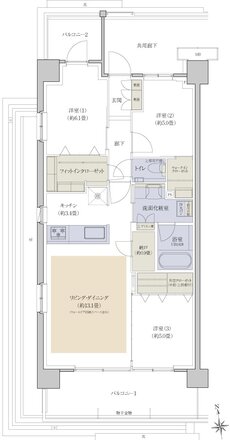 プラウドシティ国立 間取り C-01 type