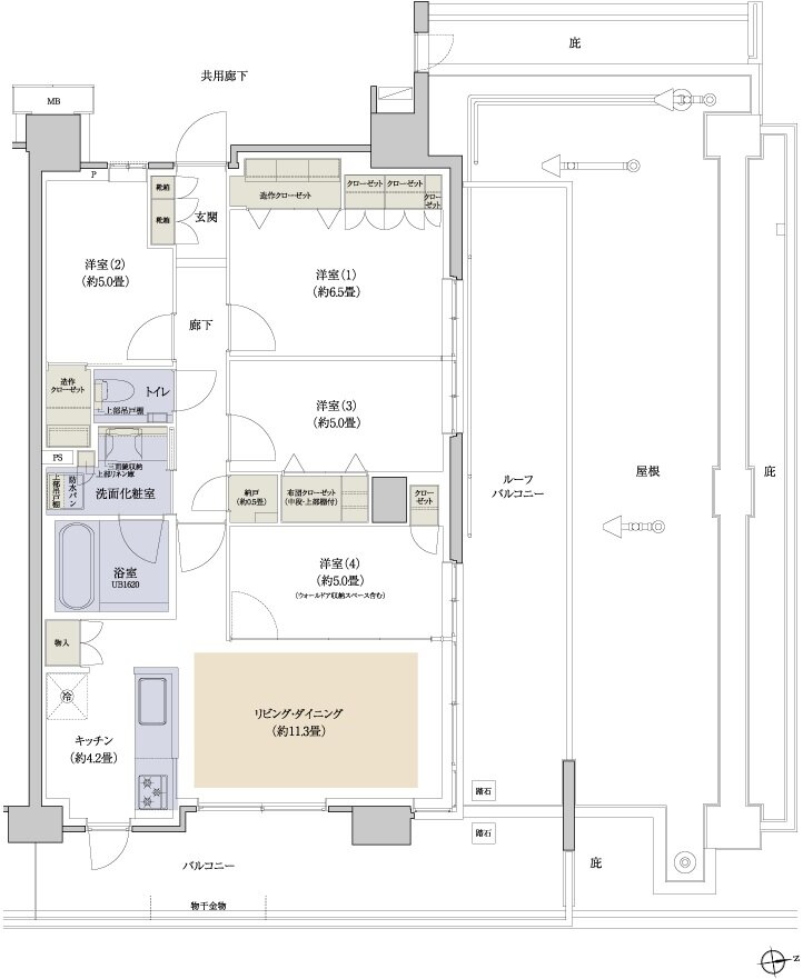 プラウドシティ国立 間取り E-10r type