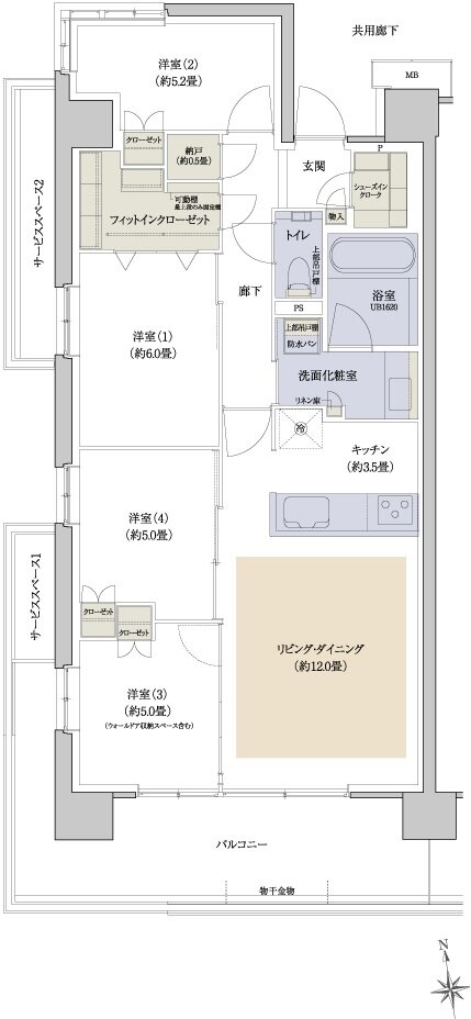 プラウドシティ国立 間取り D-01 type