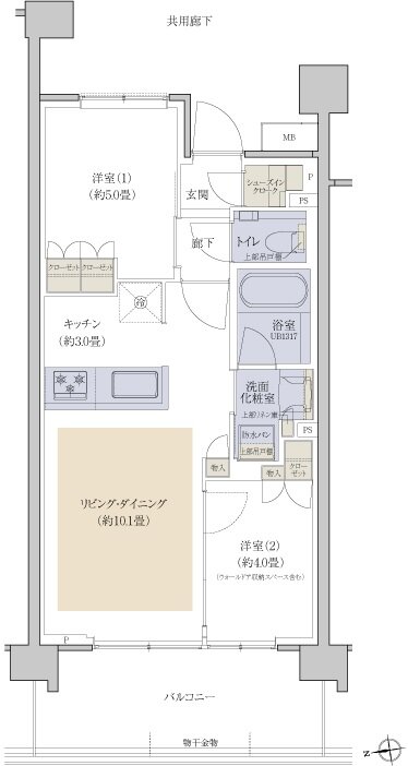 プラウドシティ国立 間取り G-03 type