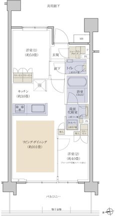プラウドシティ国立 間取り G-03 type