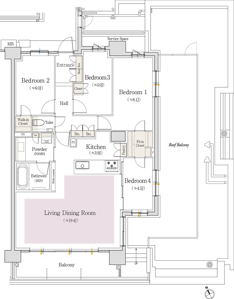 プラウド池下高見 間取り Kr type