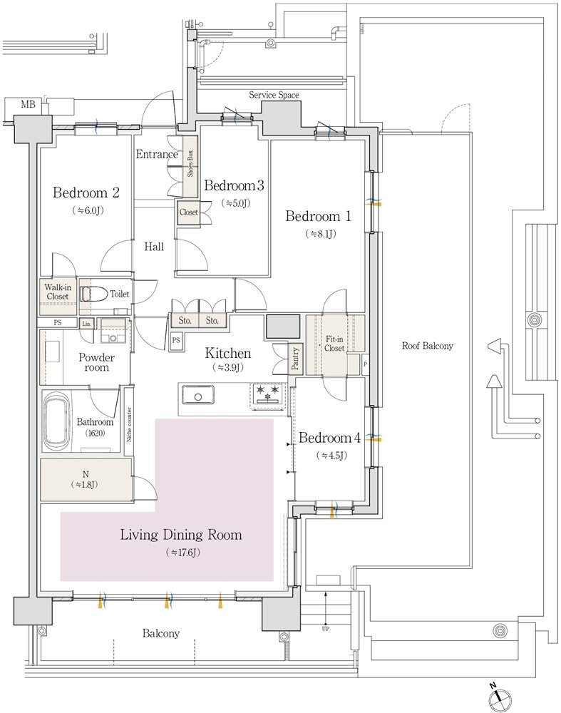 プラウド池下高見 間取り Kr type