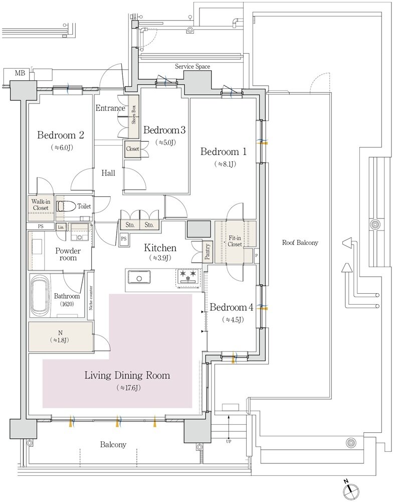 プラウド池下高見 間取り K type(select3)