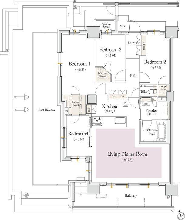プラウド池下高見 間取り Lr type