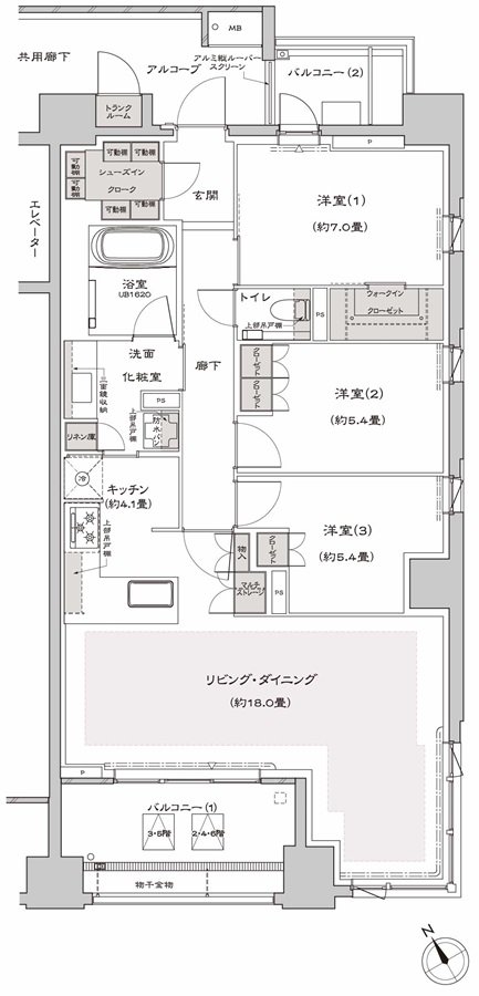 プラウド八事清水ケ岡 間取り D type