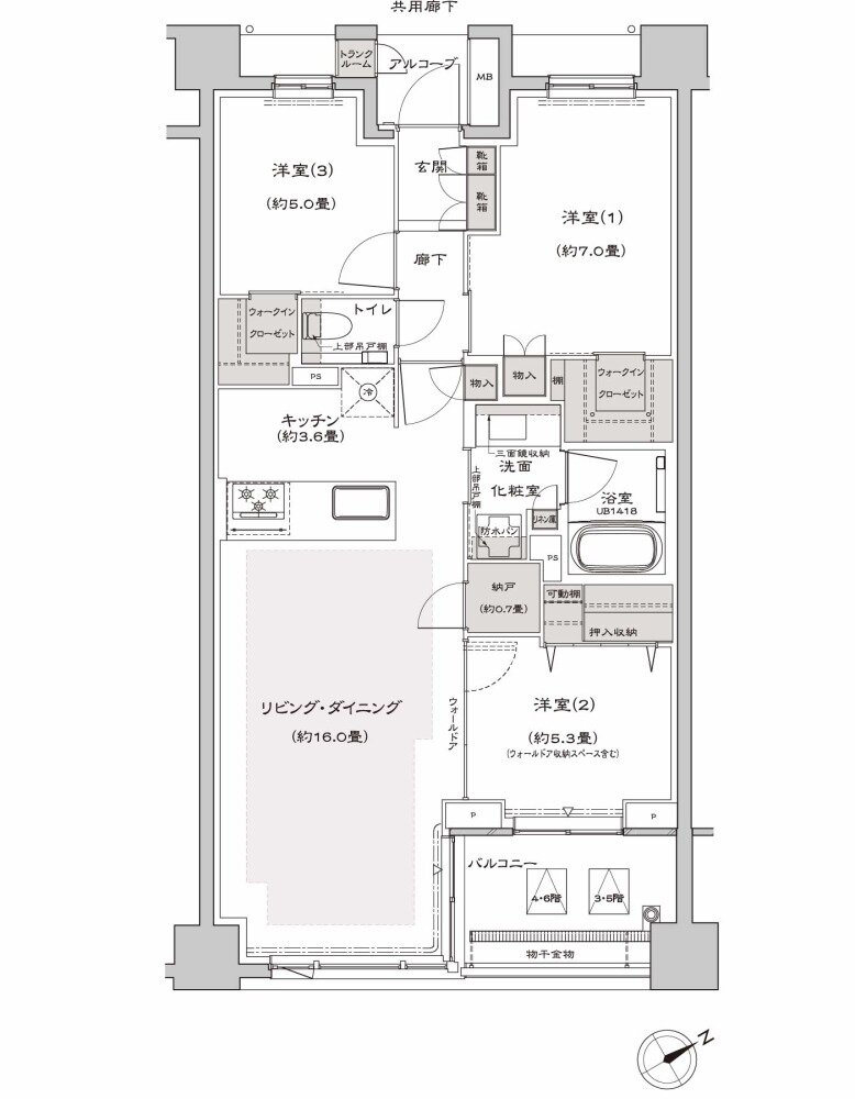 プラウド八事清水ケ岡 間取り F type