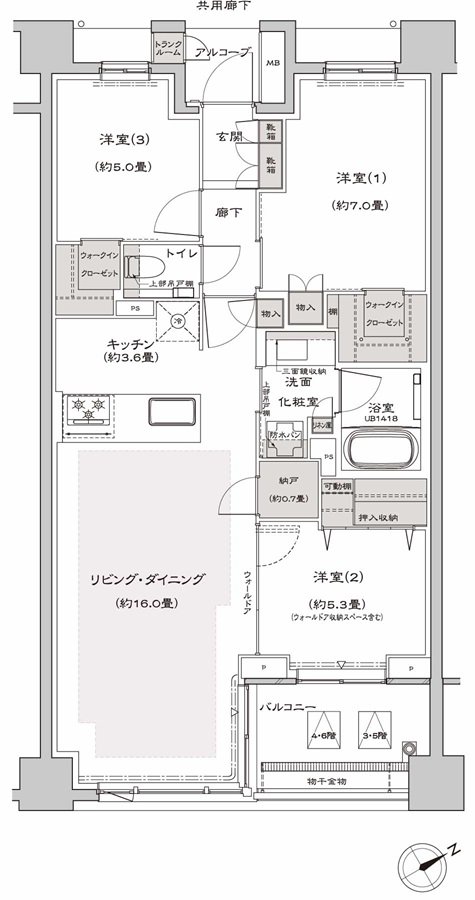 プラウド八事清水ケ岡 間取り F type