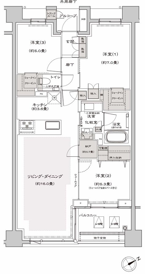 プラウド八事清水ケ岡 間取り F type