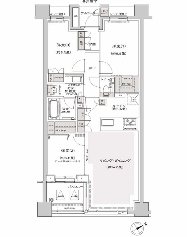 プラウド八事清水ケ岡 間取り G type