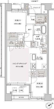 プラウド八事清水ケ岡 間取り E type