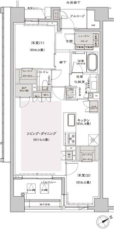 プラウド八事清水ケ岡 間取り E type