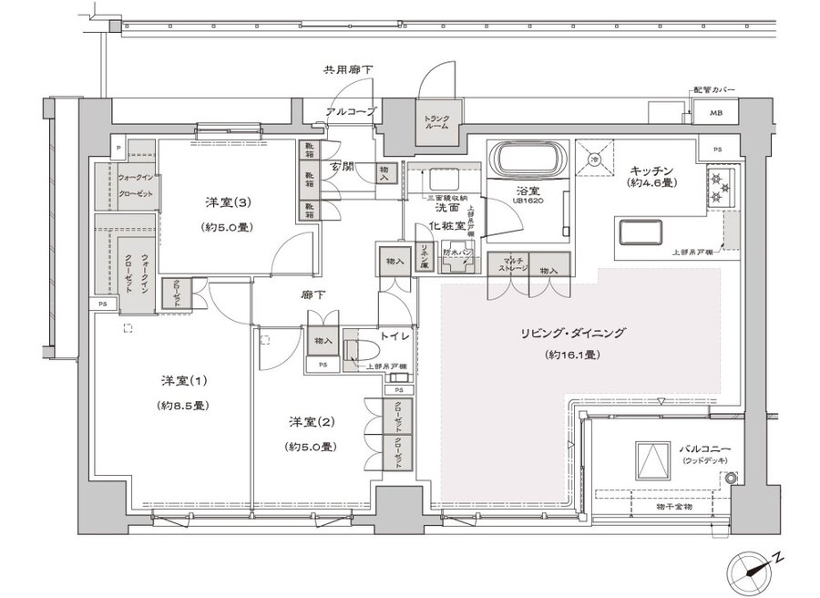 プラウド八事清水ケ岡 間取り P-O type