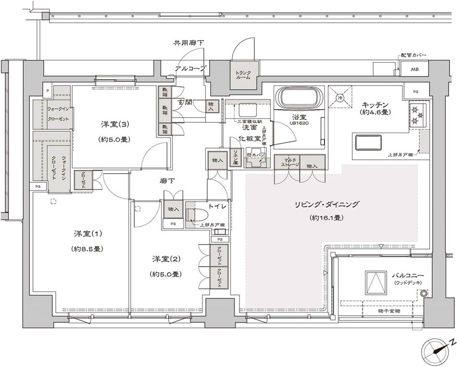 プラウド八事清水ケ岡 間取り P-O type