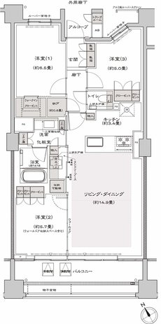 プラウド八事清水ケ岡 間取り B type