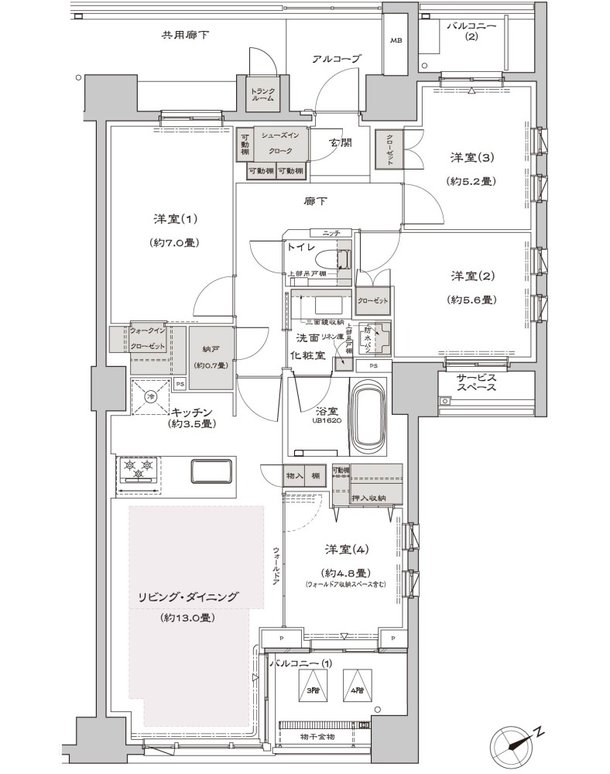 プラウド八事清水ケ岡 間取り J type