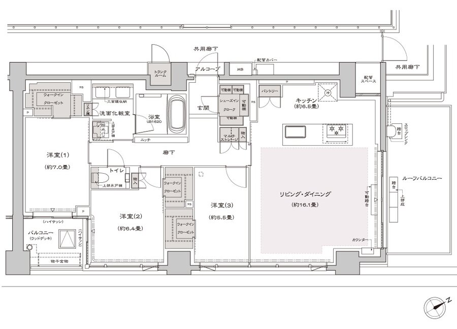 プラウド八事清水ケ岡 間取り P-Pr type