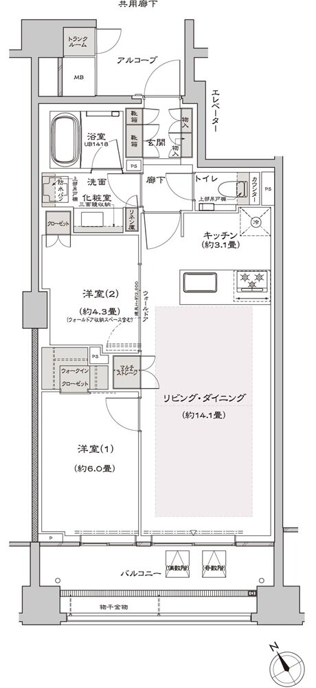 プラウド八事清水ケ岡 間取り C type