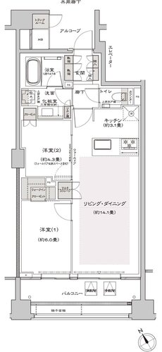 プラウド八事清水ケ岡 間取り C type