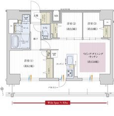 プレサンス レイズ 千種今池II 間取り Iタイプ