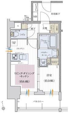 プレサンス レイズ 千種今池II 間取り Aタイプ