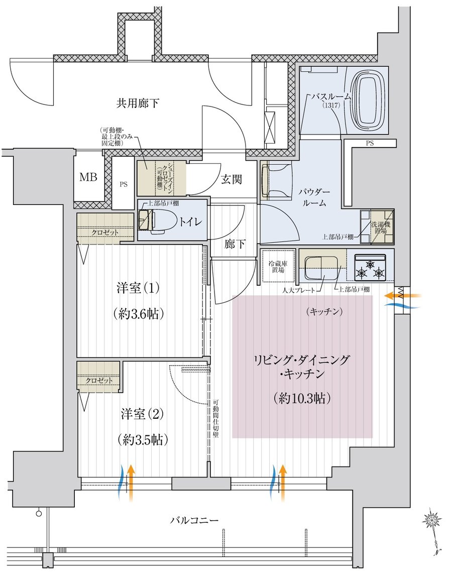 プレサンス レイズ 千種今池II 間取り Gタイプ