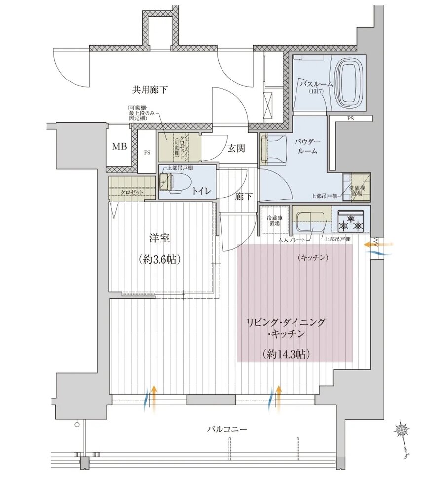 プレサンス レイズ 千種今池II 間取り Gタイプ(menu1)