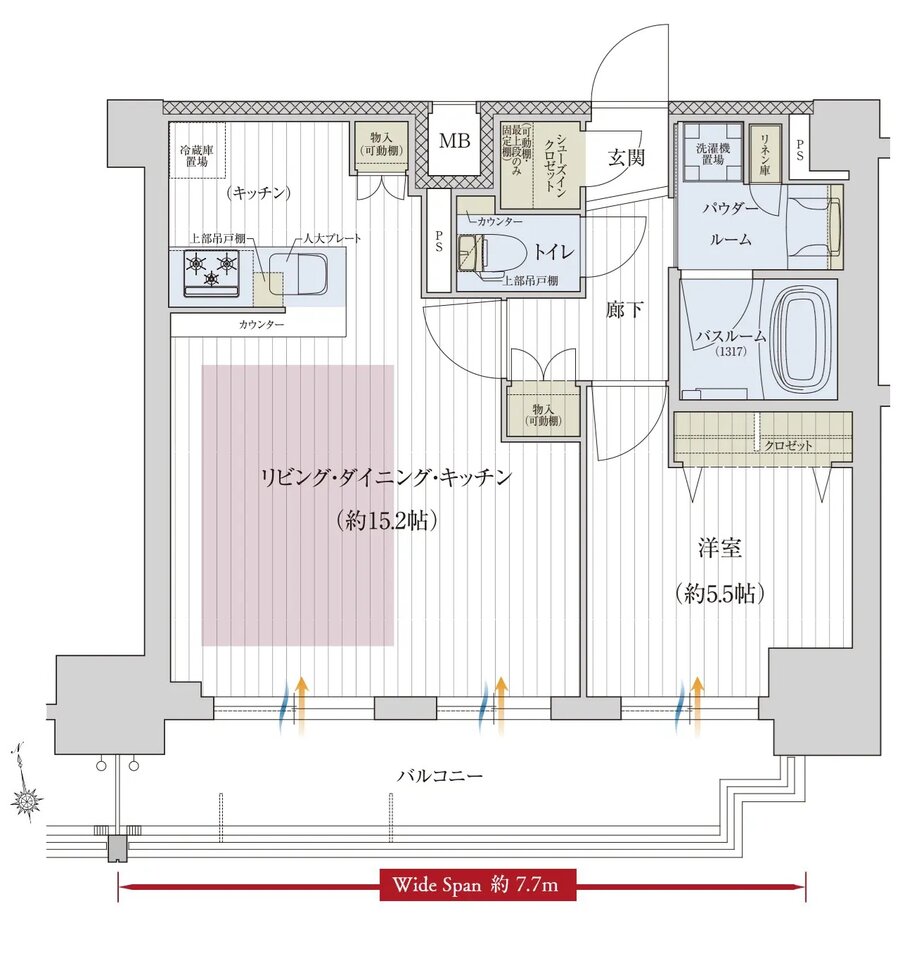プレサンス レイズ 千種今池II 間取り Cタイプ（menu1）