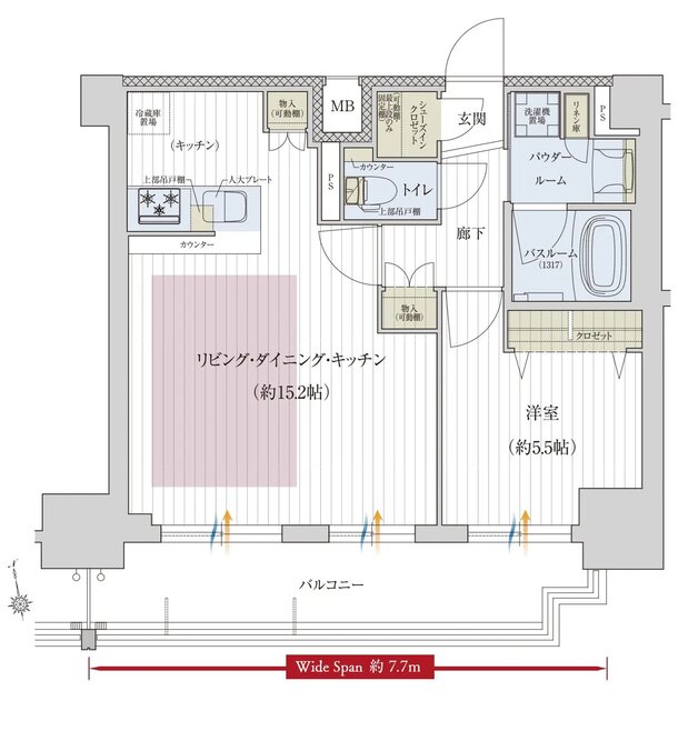 プレサンス レイズ 千種今池II 間取り Cタイプ（menu1）