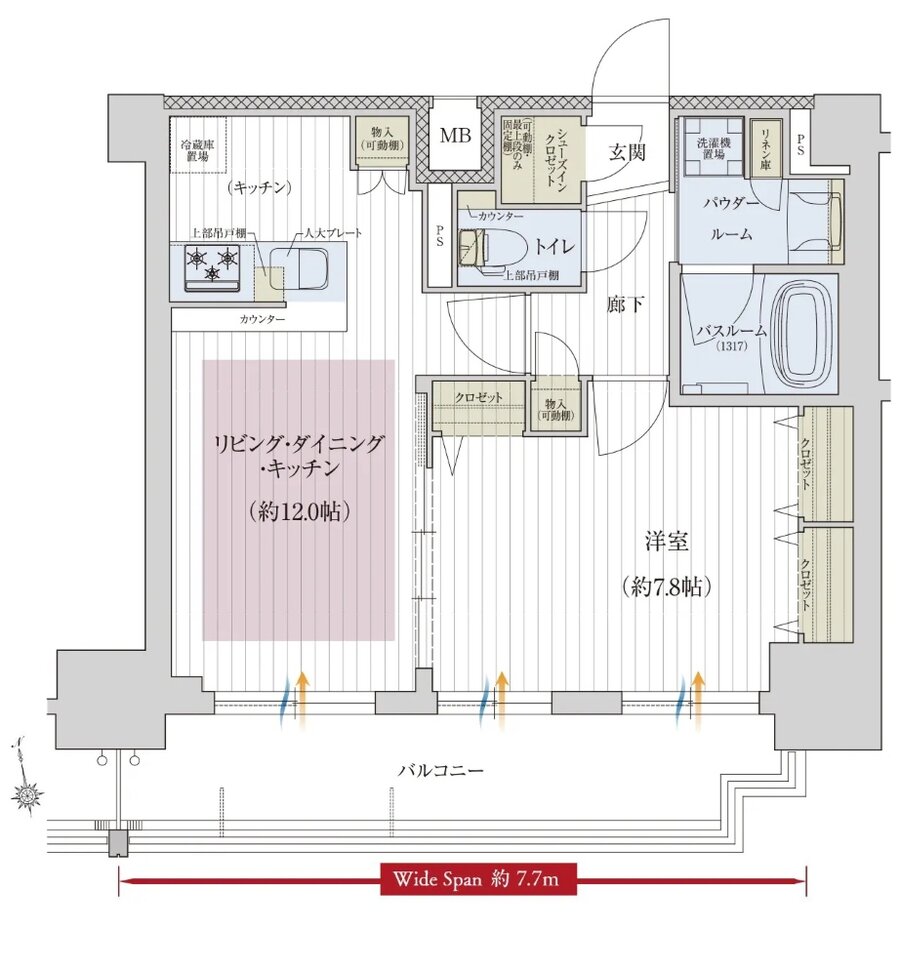 プレサンス レイズ 千種今池II 間取り Cタイプ（menu2）