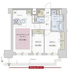 プレサンス レイズ 千種今池II 間取り Cタイプ（menu3）