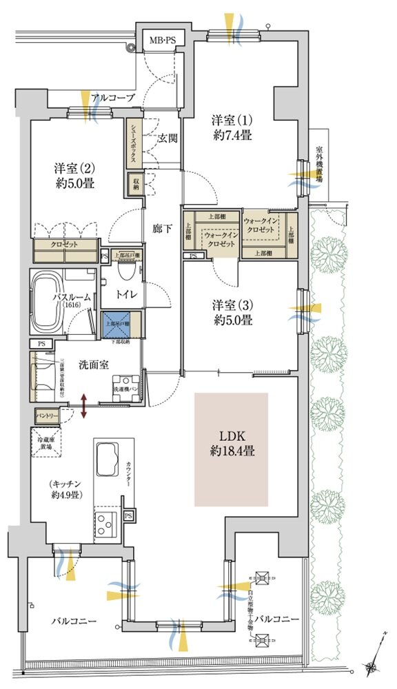 ワコーレ住吉グランフィールズ 間取り I type