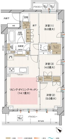 ルジェンテ田園調布南 間取り E2タイプ