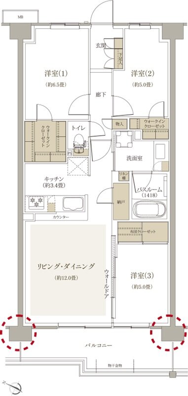 フルライフプロジェクト（フェルモ豊田） 間取り C1 type