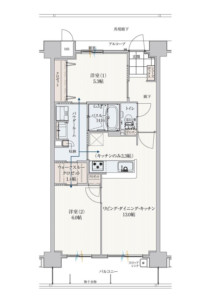 アルファスマート高松駅西II 間取り G type