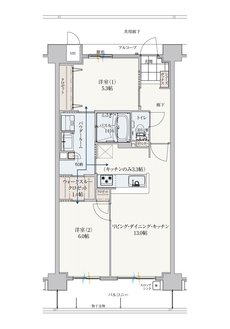 アルファスマート高松駅西II 間取り G type