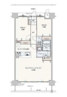 アルファスマート高松駅西II 間取り D type