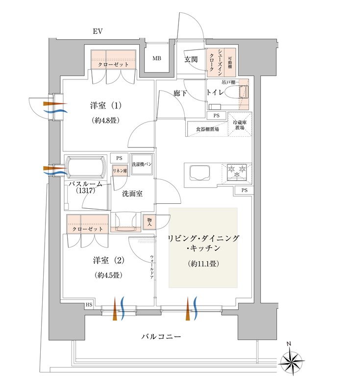 イノバス名駅 間取り Aタイプ