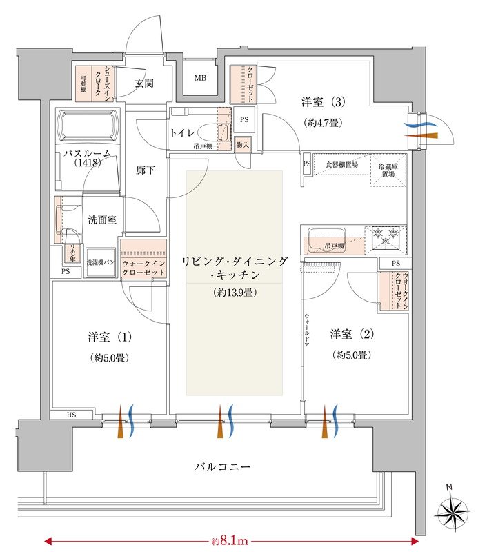 イノバス名駅 間取り Bタイプ