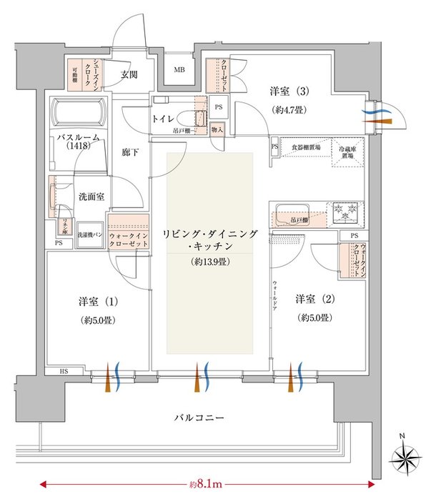 イノバス名駅 間取り Bタイプ